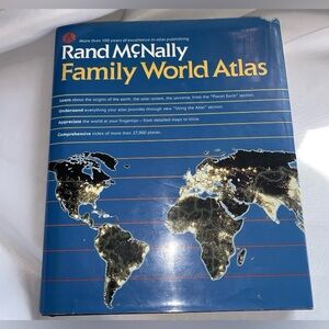 Rand McNally Family World Atlas Planet Earth Informative Hardcover Book